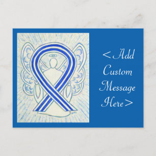 ALS Awareness Ribbon Angel Custom Art Postcard