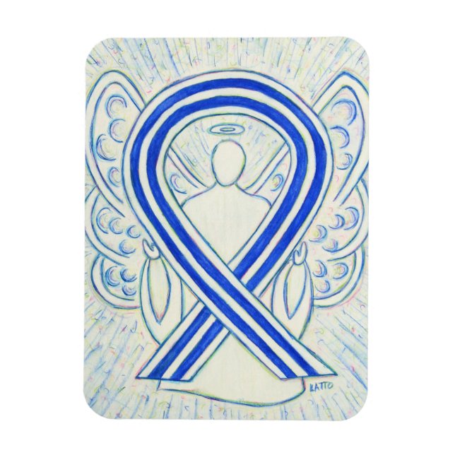 ALS Awareness Ribbon Angel Custom Magnet Gift (Vertical)