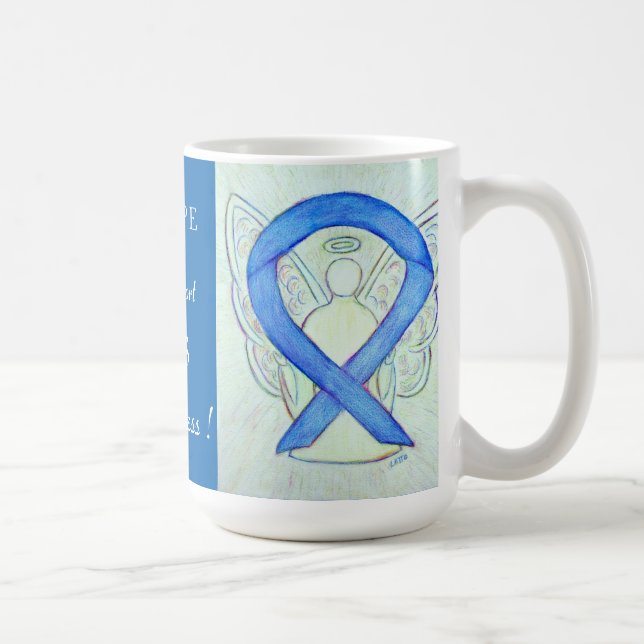 ALS Awareness Ribbon Angel Custom Mug (Right)