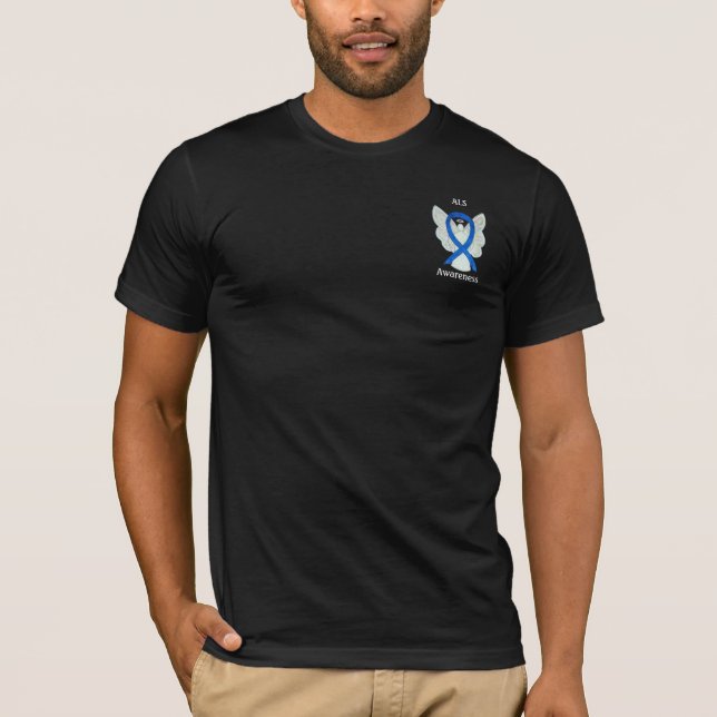 ALS Awareness Ribbon Angel Custom Shirts (Front)