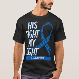 ALS Awareness Ribbon MND Lou Gehrig's Disease Blue T-Shirt