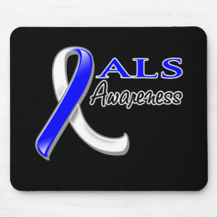 ALS Awareness Ribbon Mouse Mat