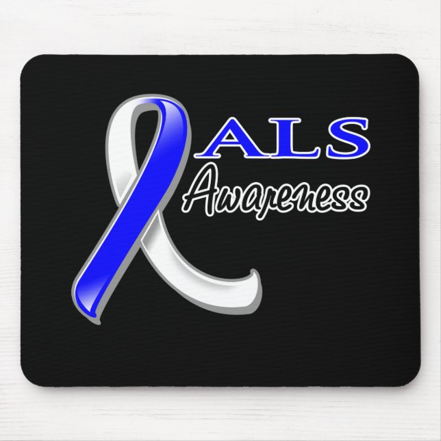 ALS Awareness Ribbon Mouse Mat (Front)