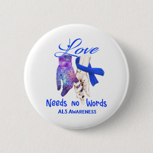 ALS Awareness Ribbon Support Gifts 6 Cm Round Badge