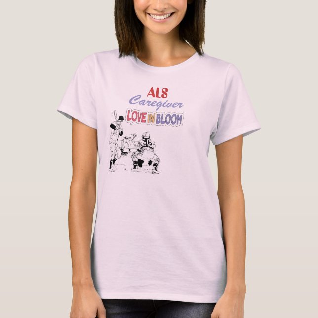 ALS Caregiver  vintage-inspired ringer Tee (Front)