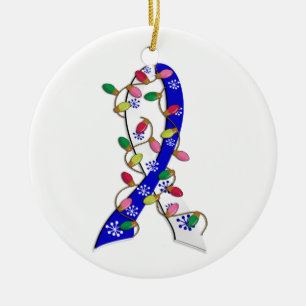 ALS Christmas Lights Ribbon Ceramic Tree Decoration