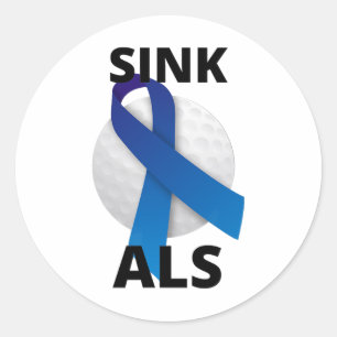 Als Disease Awareness Golf Classic Round Sticker