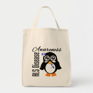 ALS Disease Awareness Penguin Tote Bag