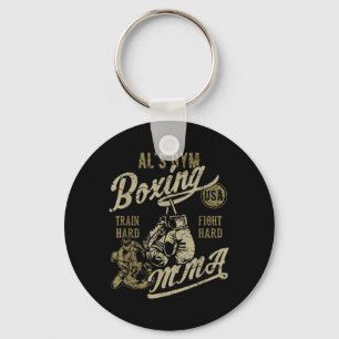 ALs Gym Boxing MMA Retro Design for The Name Al Key Ring