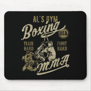 ALs Gym Boxing MMA Retro Design for The Name Al Mouse Mat