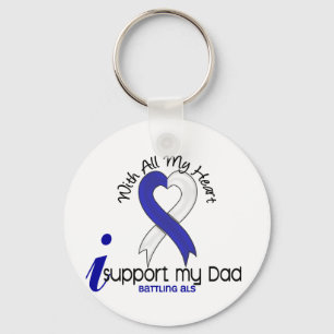 ALS I Support My Dad Key Ring