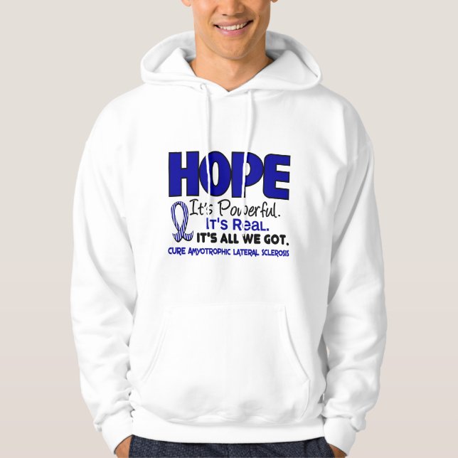 ALS Lou Gehrig's Disease HOPE 1 Hoodie (Front)