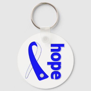 ALS Lou Gehrig's Disease HOPE Ribbon Key Ring