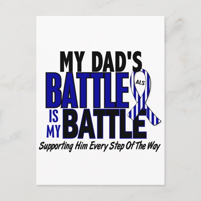 ALS My Battle Too 1 Dad Postcard (Front)