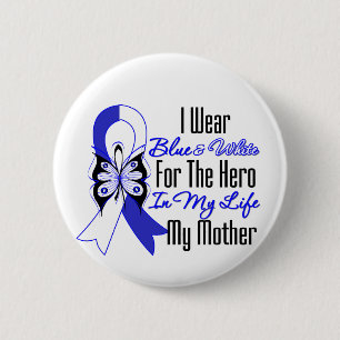 ALS Ribbon Hero in My Life My Mother 6 Cm Round Badge