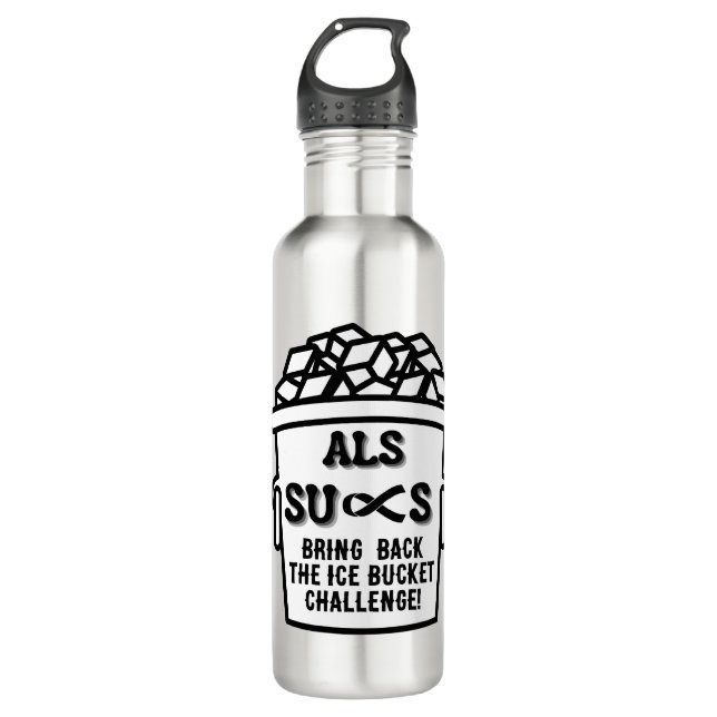 ALS SUCKS     710 ML WATER BOTTLE (Front)