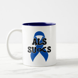 ALS Sucks Two-Tone Coffee Mug