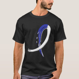 Als T-Shirt Blue And White Graffiti Awareness Ribb