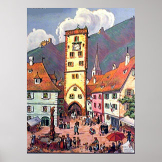 Alsace and Lorraine Vintage Print