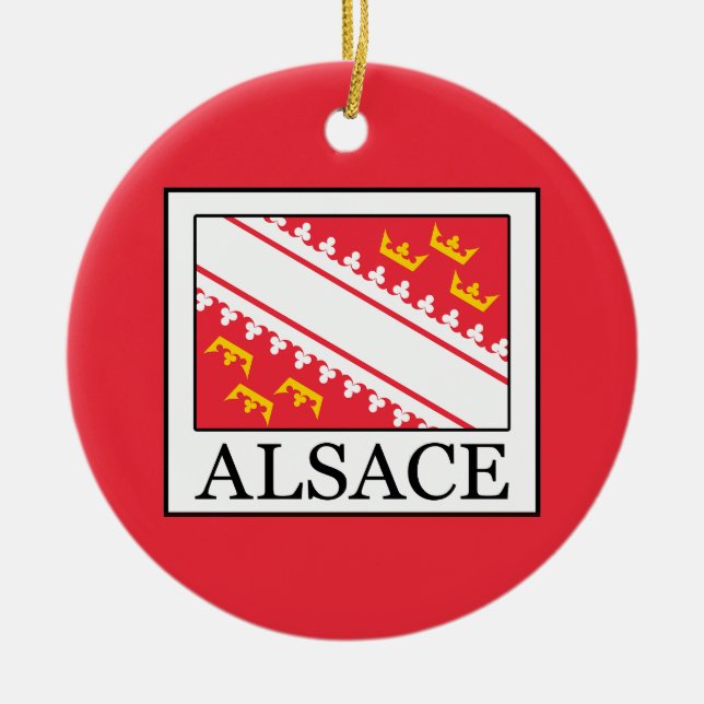 Alsace Ceramic Tree Decoration (Front)