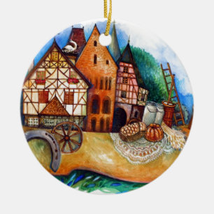 Alsace Ceramic Tree Decoration