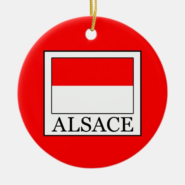 Alsace Ceramic Tree Decoration (Front)