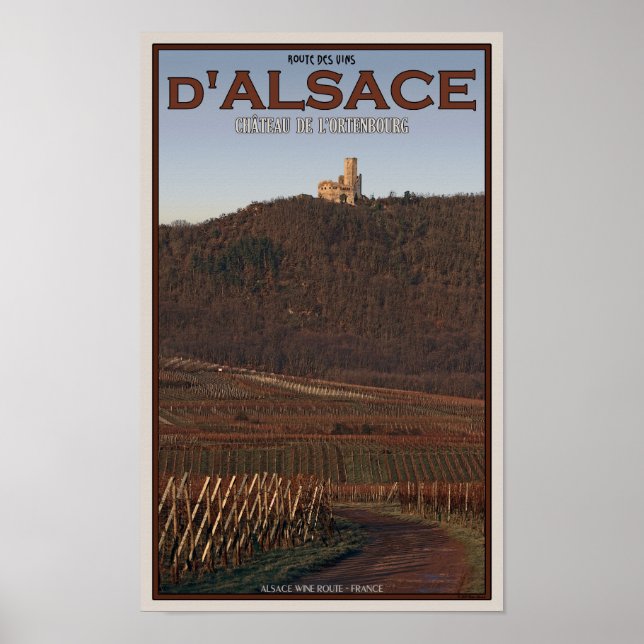 Alsace - Château de l'Ortenbourg Road Poster (Front)