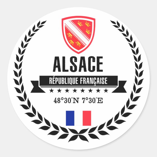 Alsace Classic Round Sticker (Front)