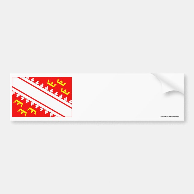 Alsace flag bumper sticker (Front)