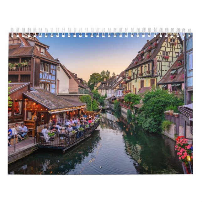 Alsace France Flower Water Canal                 Calendar (Cover)