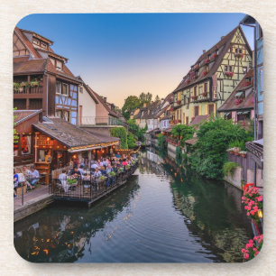 Alsace France Flower Water Canal      Coaster
