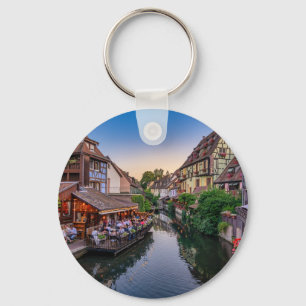 Alsace France Flower Water Canal          Key Ring