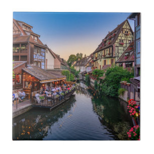 Alsace France Flower Water Canal    Tile
