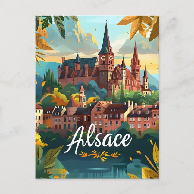 Alsace France Postcard (Front)