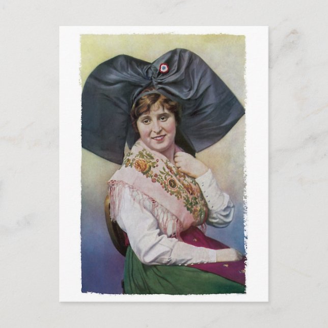 Alsace Girl Postcard (Front)