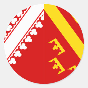 Alsace (Old), France flag Classic Round Sticker