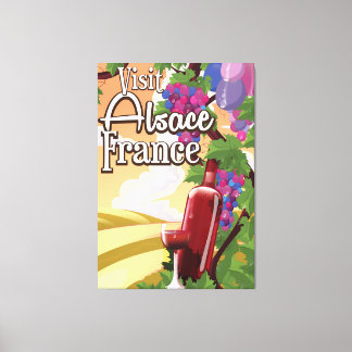 Alsace region France vintage travel poster Canvas Print