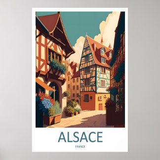 Alsace Vintage Travel Poster Ski National Park