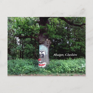 Alsager Tree with a Face Postcard
