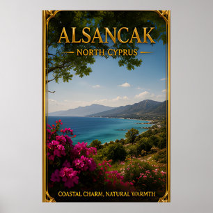 Alsancak North Cyprus Mountain Sea Escape Poster