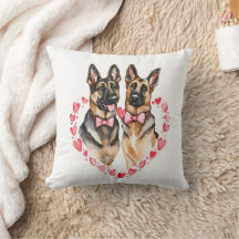 Alsatian Dog Mum Life Watercolor trendy fun heart