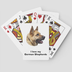 Alsatian German shepherd dog portrait Playing Cards