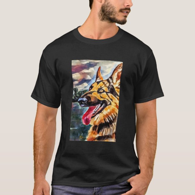 Alsatian German Shepherd T-Shirt (Front)