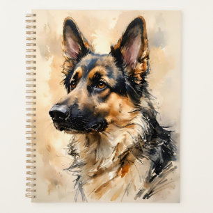 Alsation German Shepard Dog Art Design Planner