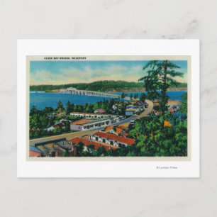 Alsea Bay Bridge in Waldport, Oregon Postcard