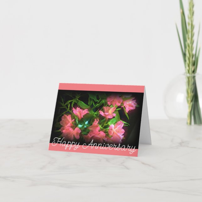 Alstroemeria Anniversary Wishes Card (Front)
