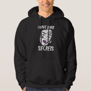 Alt Aesthetics I Have Dark Secrets Rose Tattoo Emo Hoodie
