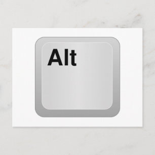 Alt Computer Key Postcard