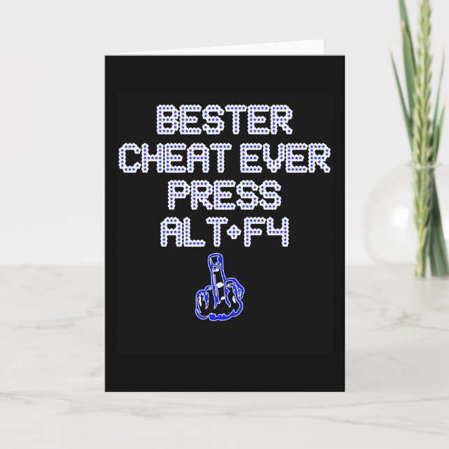 ALT F4 Cheat Card (Front)