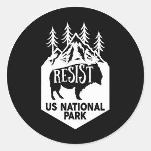 Alt Us National Park Resist Service Classic Round Sticker